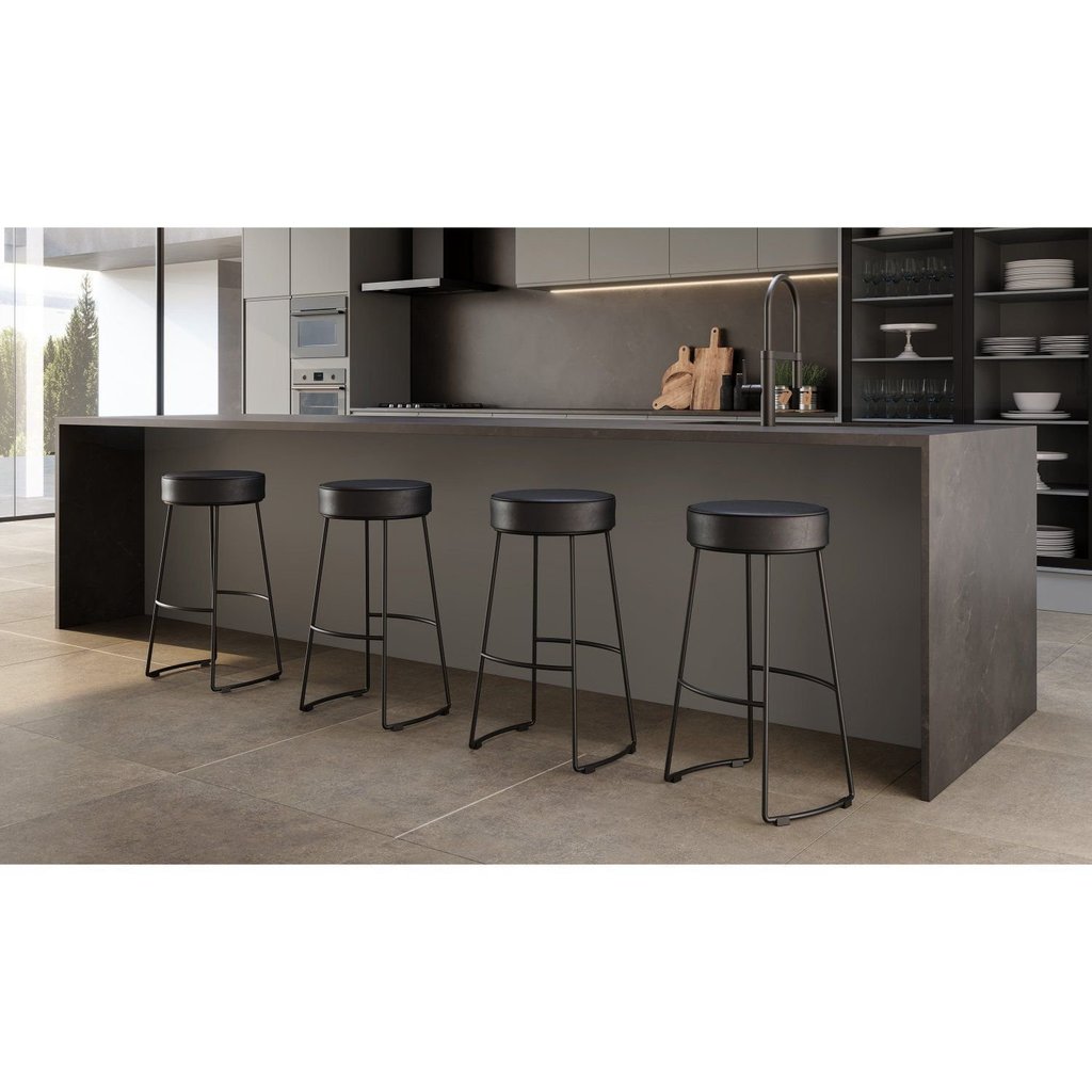 Kit 4 Banquetas Altas Aço Industrial Nice Preto Yescasa Preto