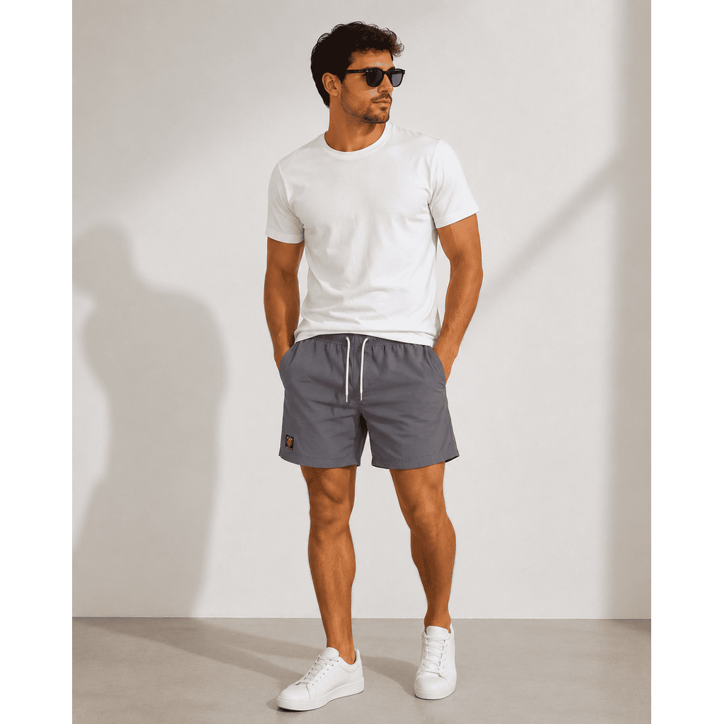 Short Masculino com Elastano Bermuda Mauricinho Praia Clube Piscina Viagem de Tactel Lisa
