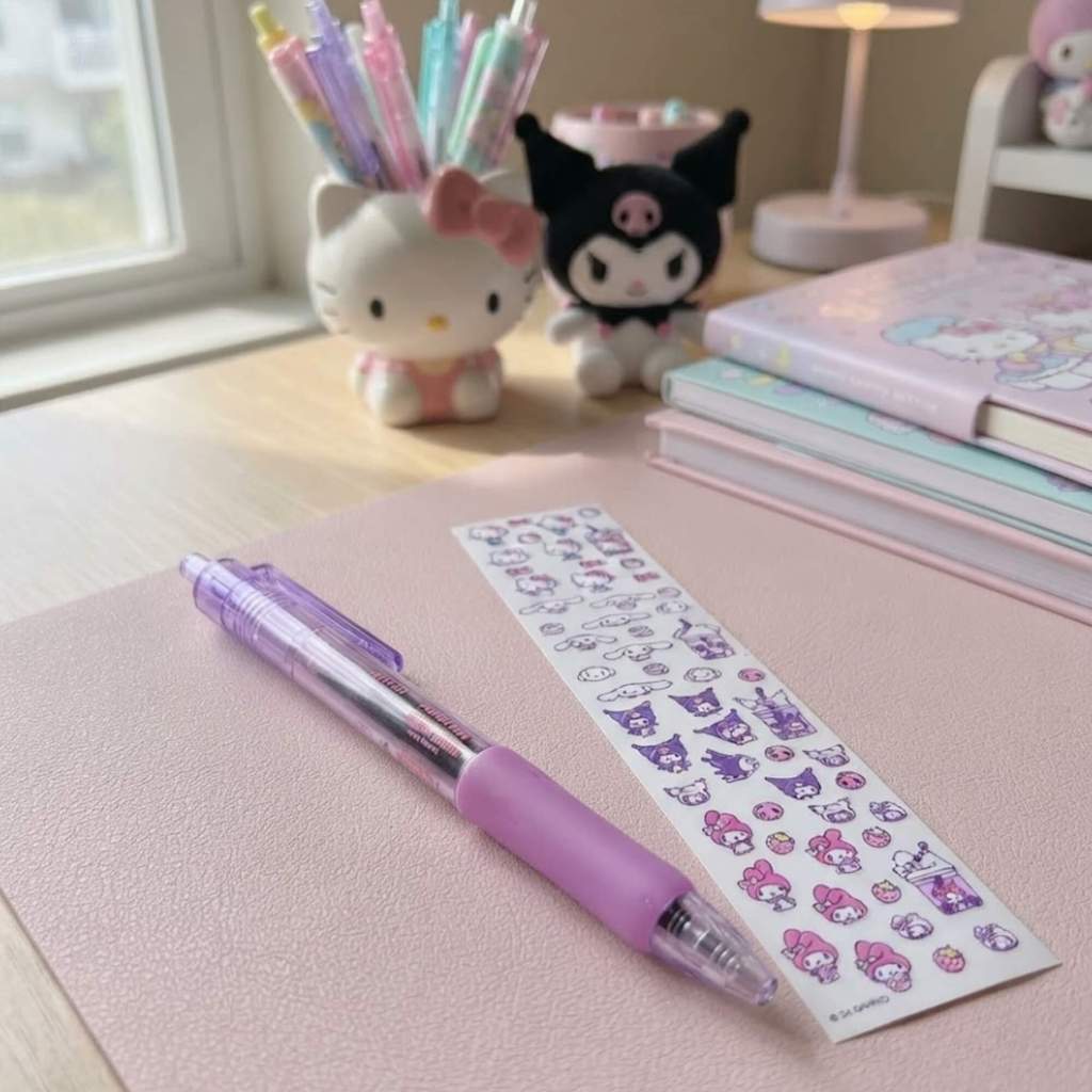 Caneta Esferográfica 0,7mm Hello Kitty com Adesivos Personalizáveis - Leonora 10746 · foto 2