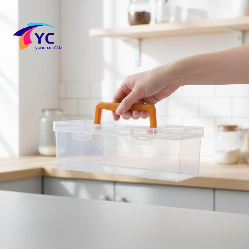 Conjunto Organizador De Cozinha YCBR Recipiente De Armazenamento Transparente Com Divisórias De 5 Partes Para Solução De
