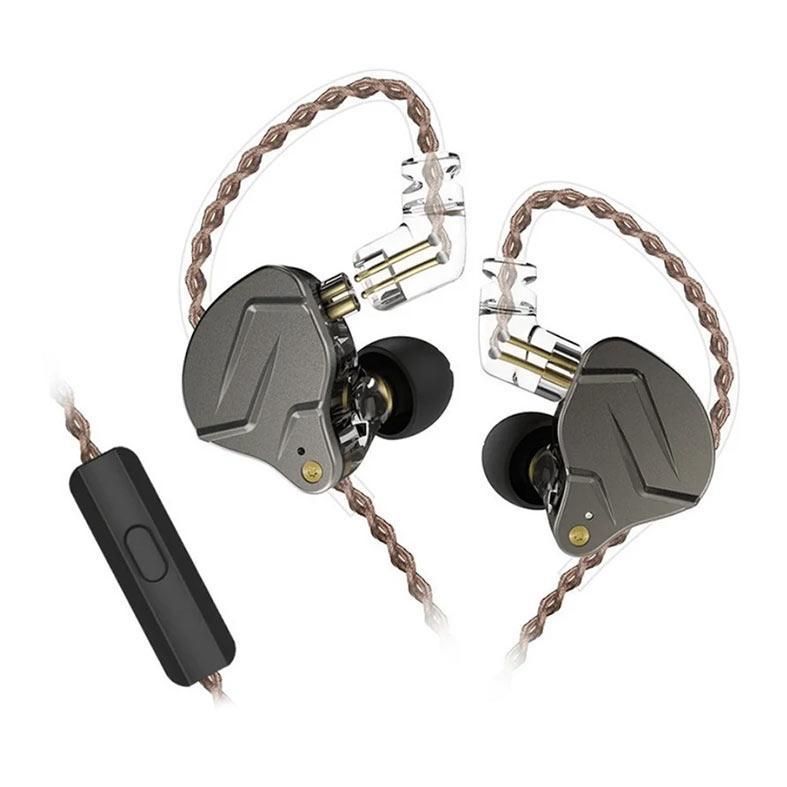 Fone de Ouvido KZ ZSN Pro, Com Microfone, Preto, KZ-ZSNPROM-BK