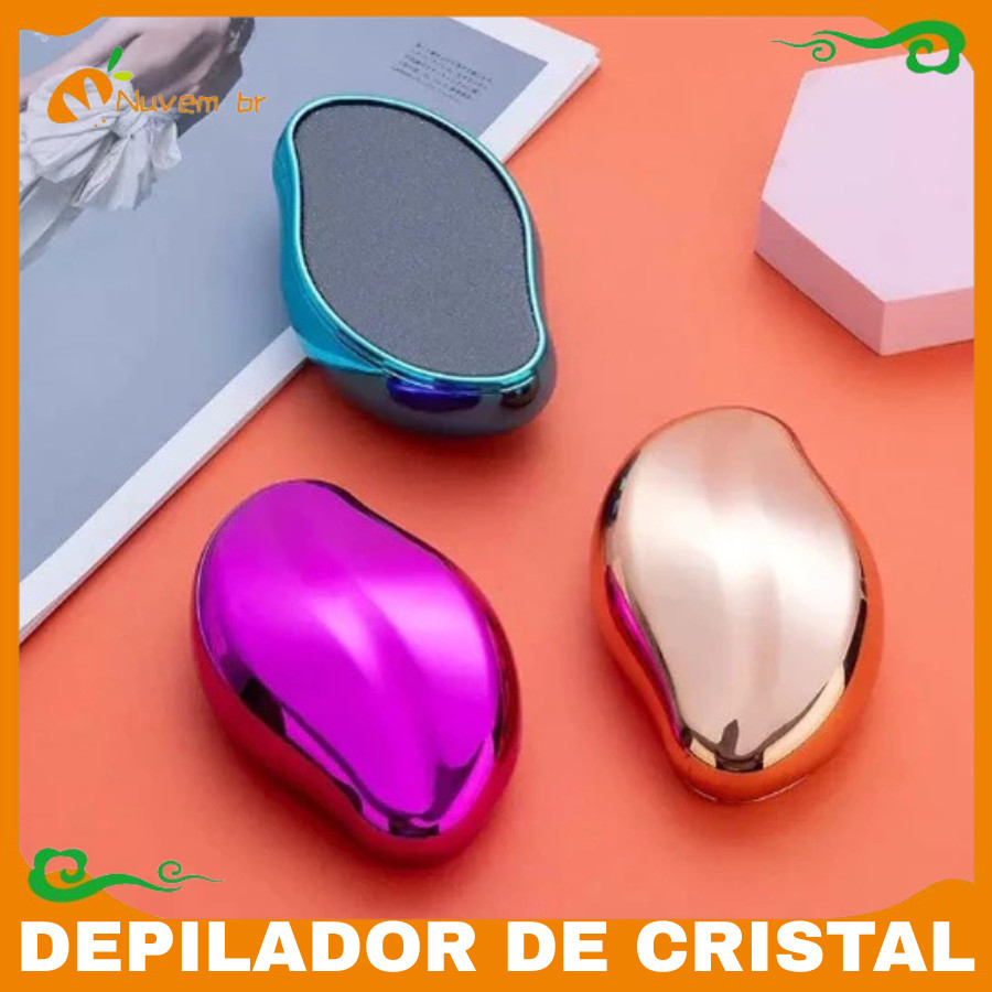 Depilador Cristal Indolor Mágico Removedor Pelo Feminino Corpo Reutilizável Esfolia Pele Fácil Limpar Eficiente - NUVEM