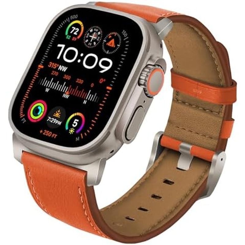 Pulseira De Couro Robusta VeveXiao Compatível Com Apple Watch Ultra 2/1 Band 49m