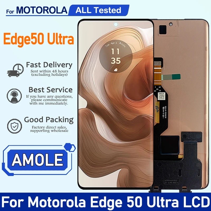 6.7 " AMOLED Para Motorola Edge 50 Ultra Display Lcd Painel De Toque Digitador A