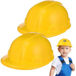2 Peças de Capacetes de Construção de Plástico para Meninos, Pequenos Capacetes de Brinquedo para Crianças, Capacetes Am