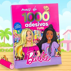 Livro Infantil Educativo Barbie Mais De 1000 Adesivos Atividades E Desenhos Colorir