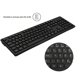 Teclado sem fio ABNT2 slim silencioso (loja Isabela Top)