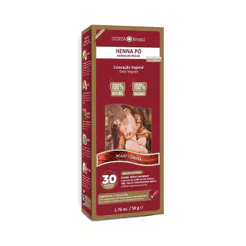 Henna Surya Pó 100% Natural Cor Acaju 50g
