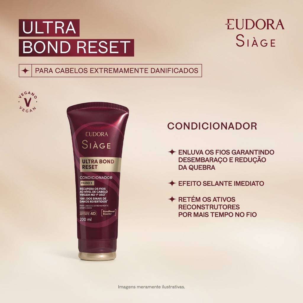 Eudora Siàge Ultra Bond Reset Condicionador 200ml · foto 2