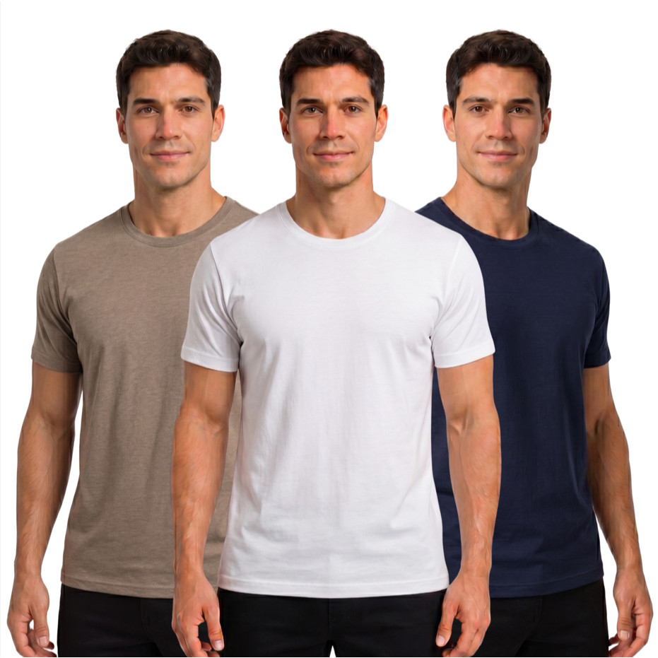 Kit 3 Camisetas Masculinas Premium Sortido