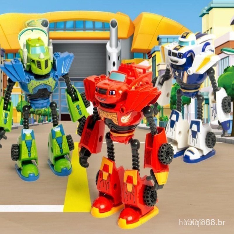 Monstro carro brinquedo chama Design plástico/liga modelo deformação ação boneca robô Anime jogo crianças presente