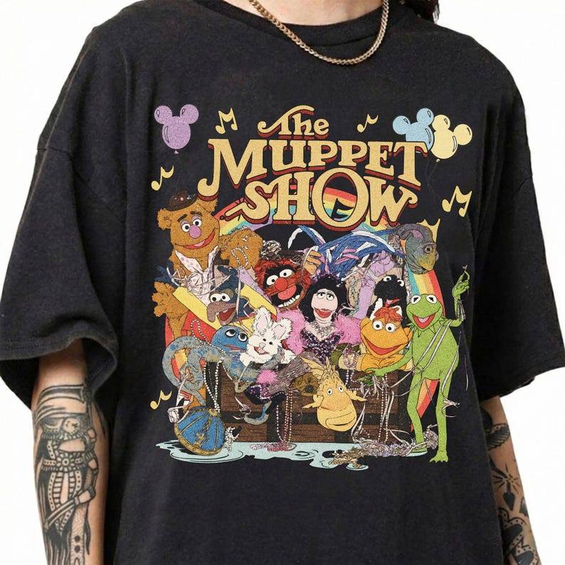 「Cute Girl」Camiseta Unissex The Muppet Show Disney Personagens Estampa Linda Confortável Atemporal Moda Feminina