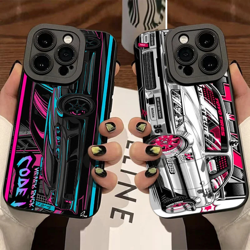 Capa de Telefone Tokyo JDM Drift Sports Car para Samsung Galaxy A25 A56 A16 A06 