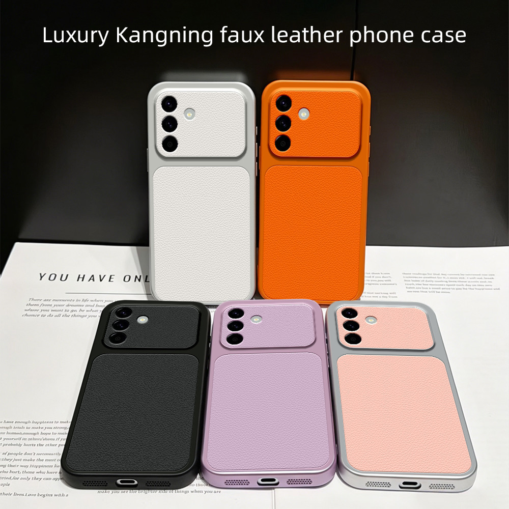 Capa De Telefone Luxuosa De Couro De Cor Pura Para Samsung Galaxy A50 A50S A30S A52 A52S A53 A54 A55 A56 A57 A73 5G Prot