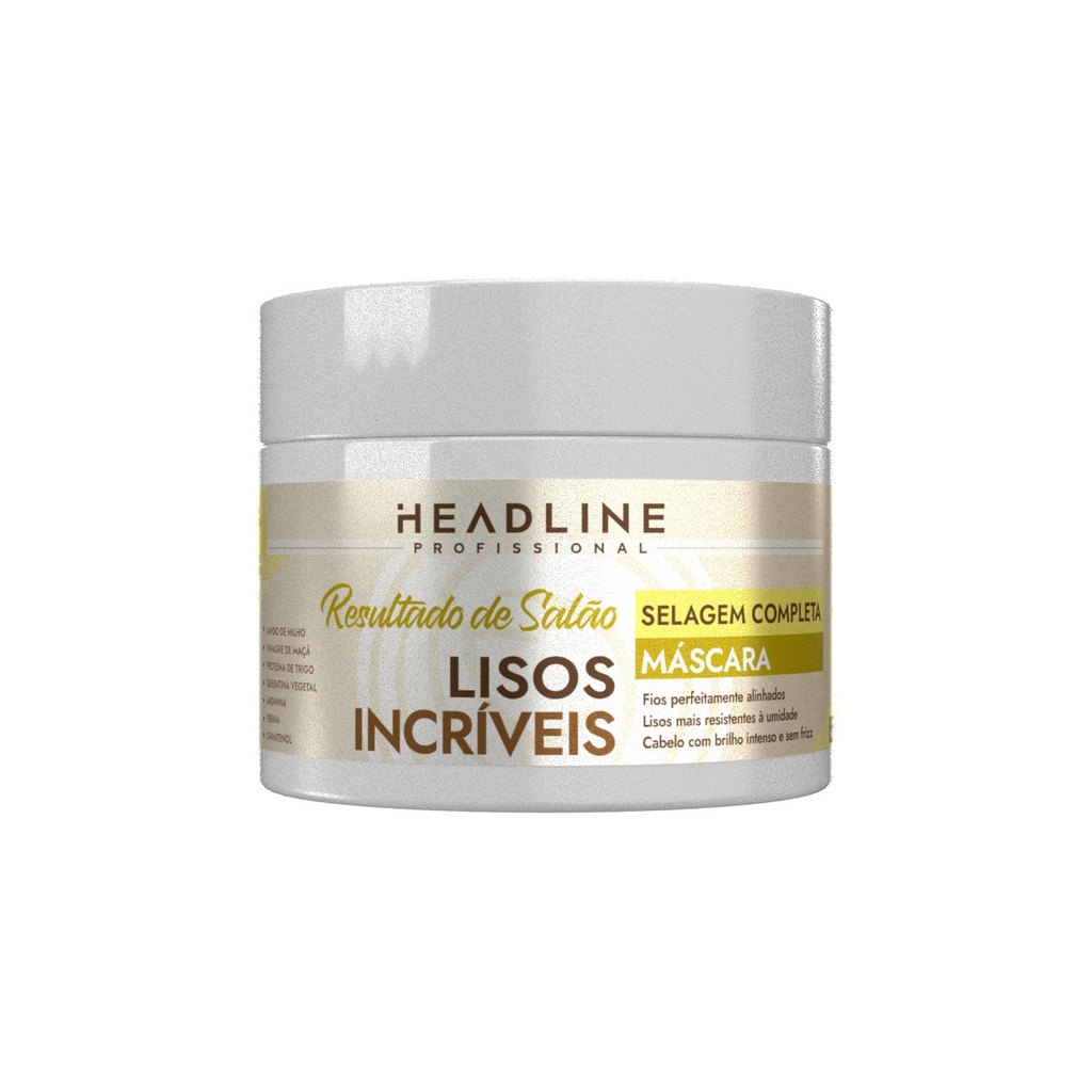 Máscara Lisos Incríveis - Hidratação, Sela e Reconstrói - HEADLINE Resultado de Salão - 300g