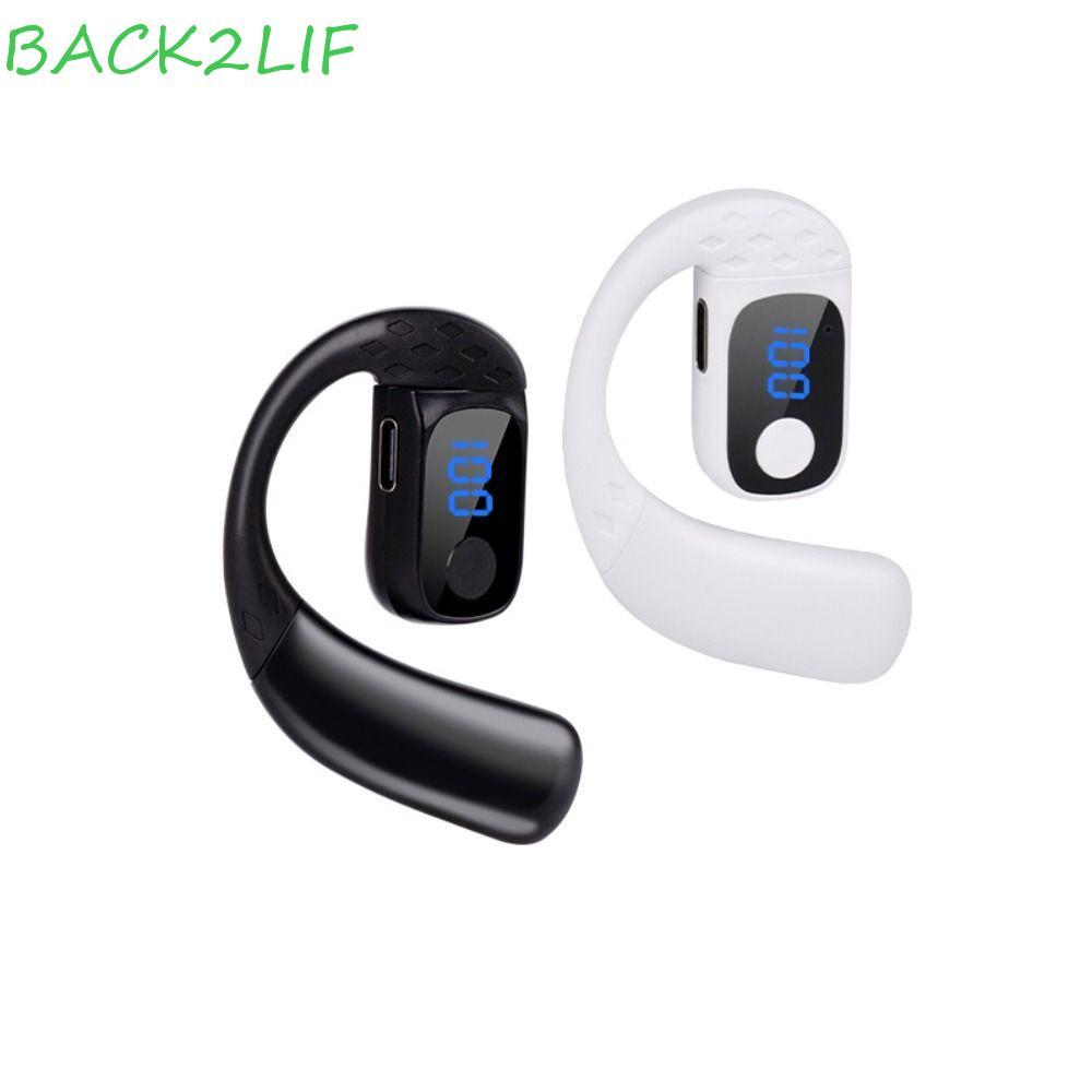 Fone De Ouvido Bluetooth Sem Fio BACK2LIF , Com Gancho Para Microfone De Chamada HD De Longa Espera , Display Digital