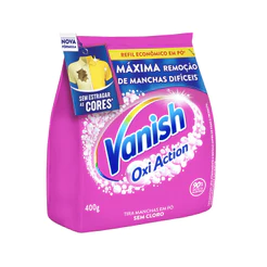 Vanish Tira Manchas em Pó Oxi Action para roupas coloridas Refil Econômico 400g