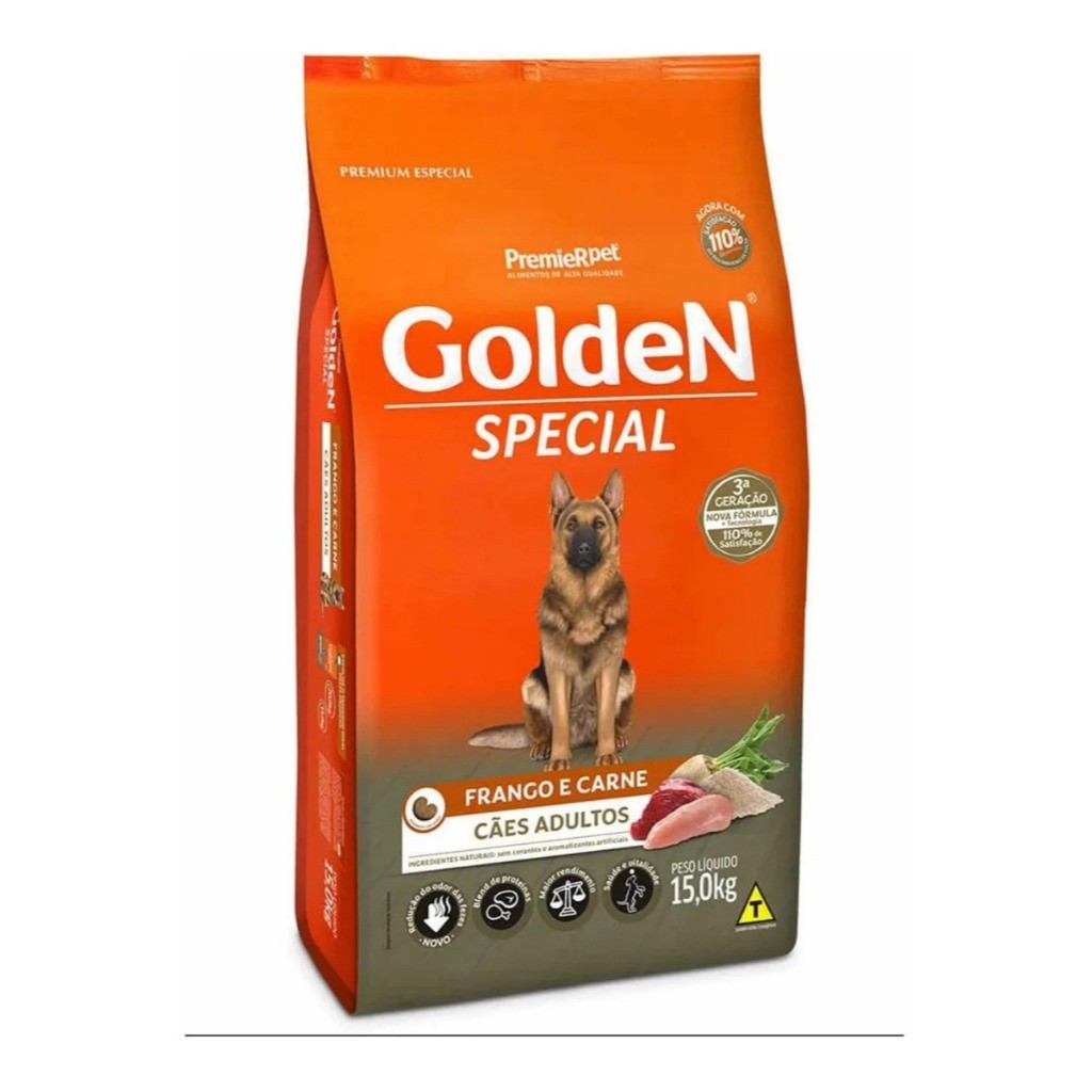 Golden Special Adulto 15kg Ração para Cães Todas as Raças Premium