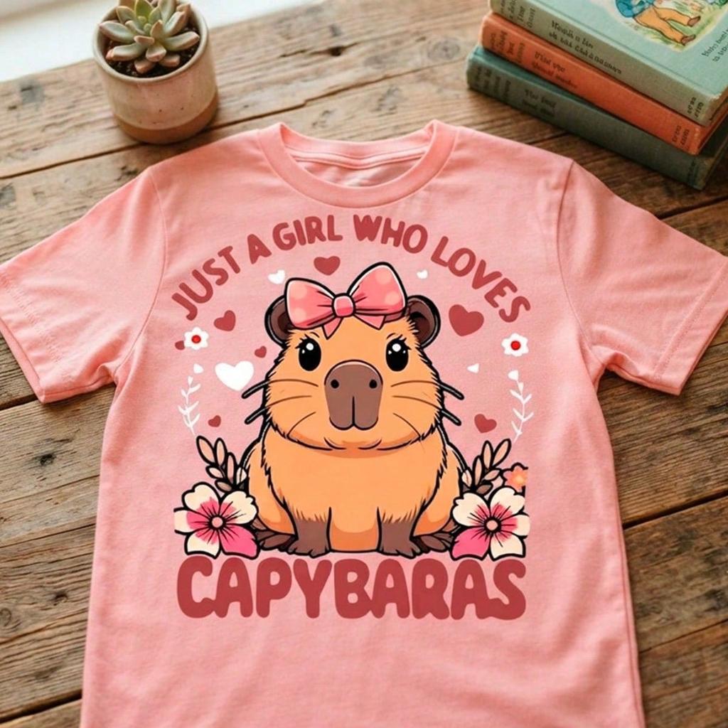 Camiseta infantil Estampado Capivara - Estampas Exclusivas Para Criança 100% Algodão