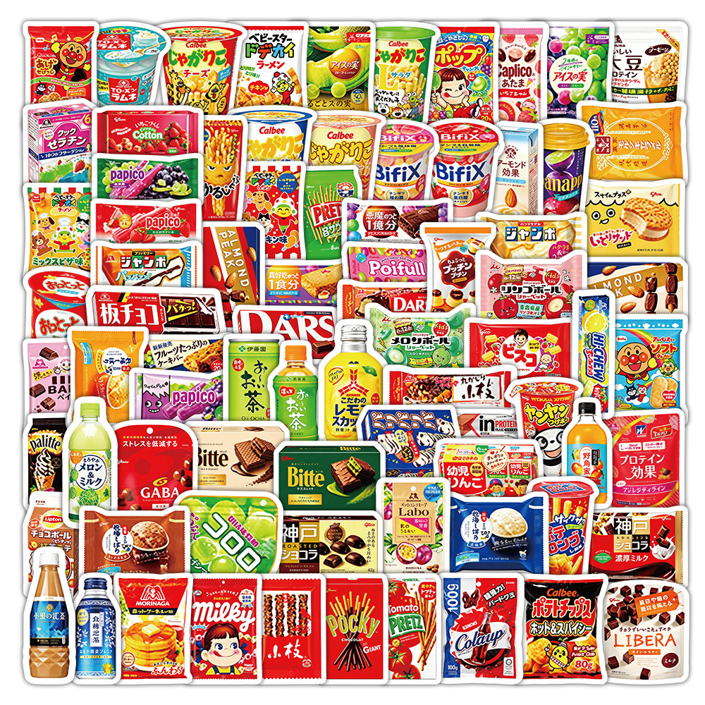 112 Pçs Adesivos Temáticos Do Lanche & Da Bebida , Decalques Deliciosos Comida Para A Garrafa De Água Portátil Bagagem D