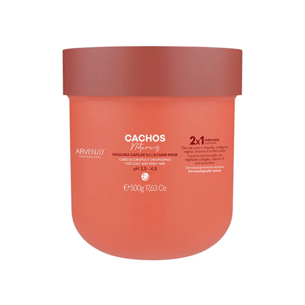 Máscara Capilar 2 em 1 Arvensis Cachos Naturais 500g