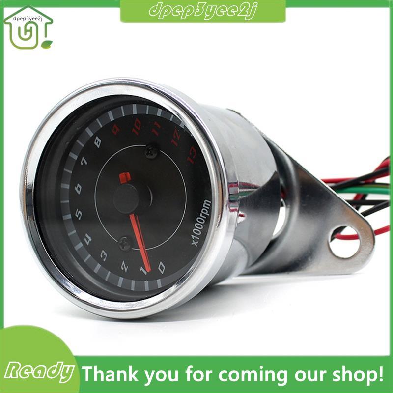 Tacômetro De Moto DC 12V Com Luz De Fundo LED Azul , Medidor De RPM , Display Analógico Tacho De 1000RPM Para Motociclet