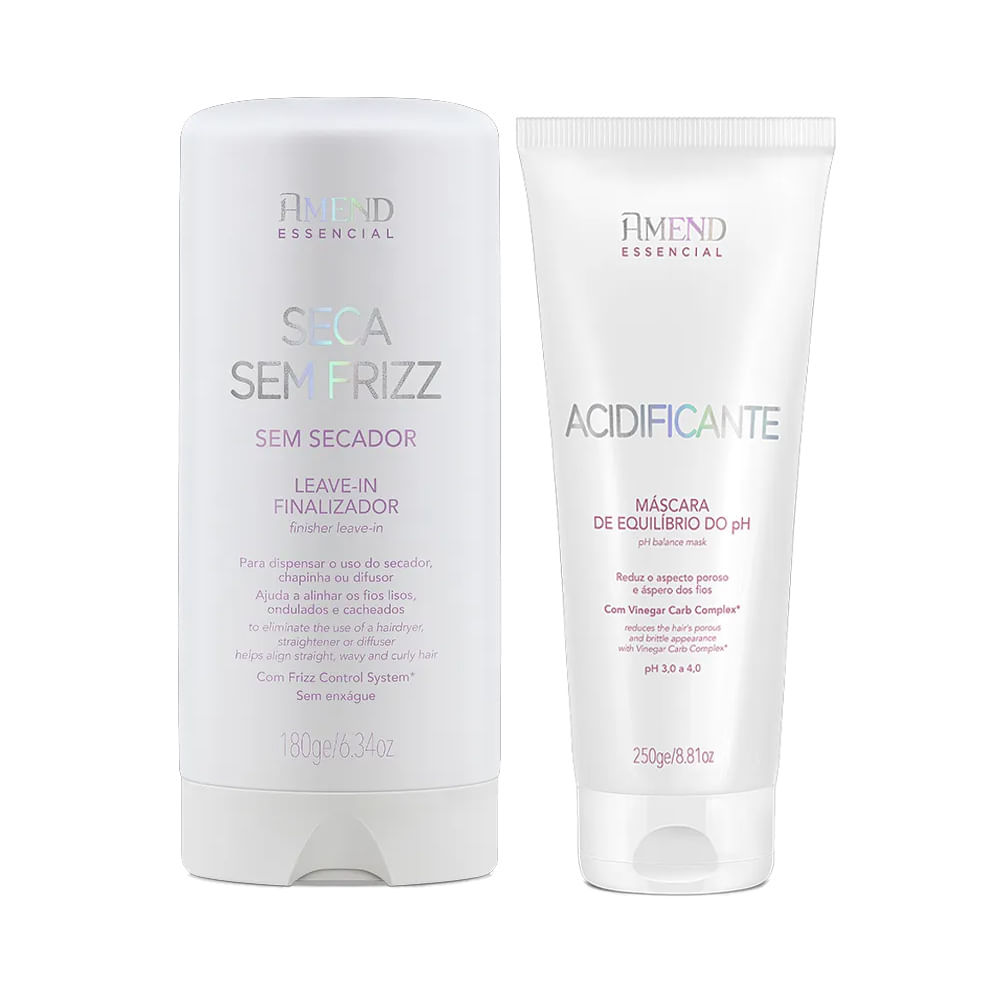 Kit Amend Essencial Acidificante Equilibrio do Ph + Leave-In Sem Frizz