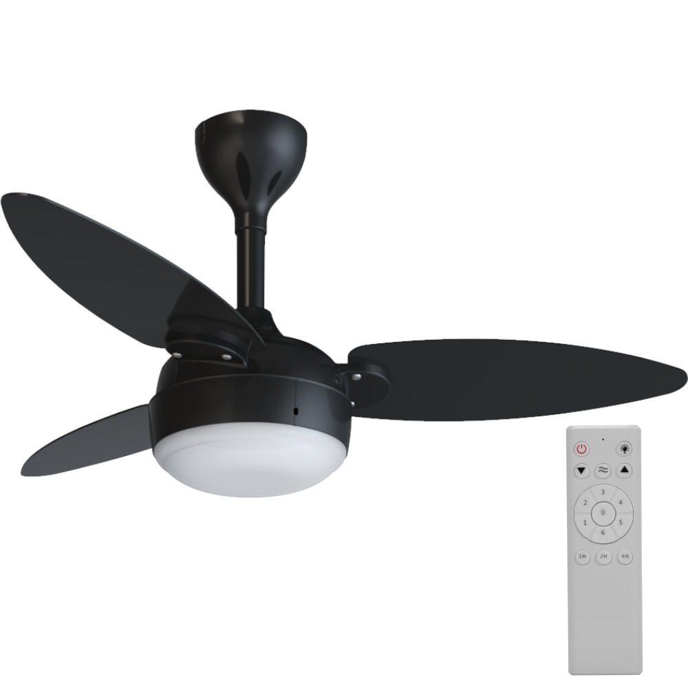Ventilador de teto 3 pás dupla face com controle remoto - Elluz Inverter - Elluz