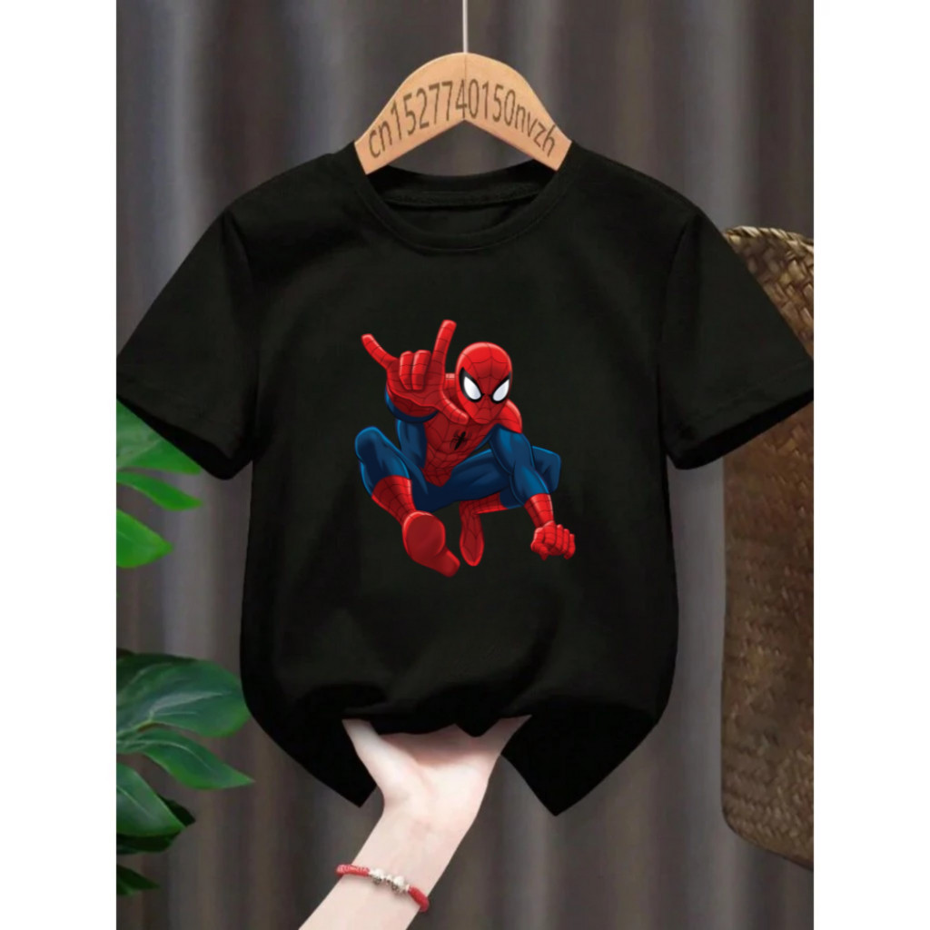 Camiseta Infantil Juvenil 100% Algodão Personalizada Homem Aranha