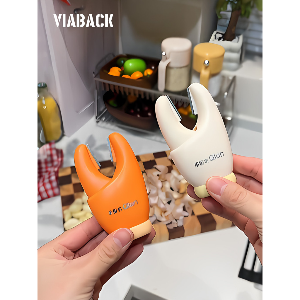 Alho fácil de descascar!Garras de caranguejo dois em um descascando raspador de alho descascador de alho com alça braçad