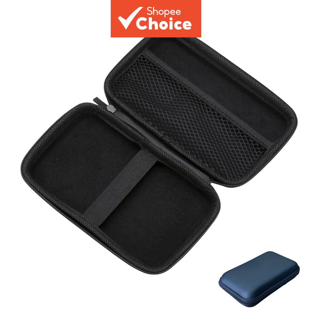 Bolsa de Armazenamento de Couro PU Hot Selling à prova d'água com zíper, organizador de cabos e fones de ouvido, estojo