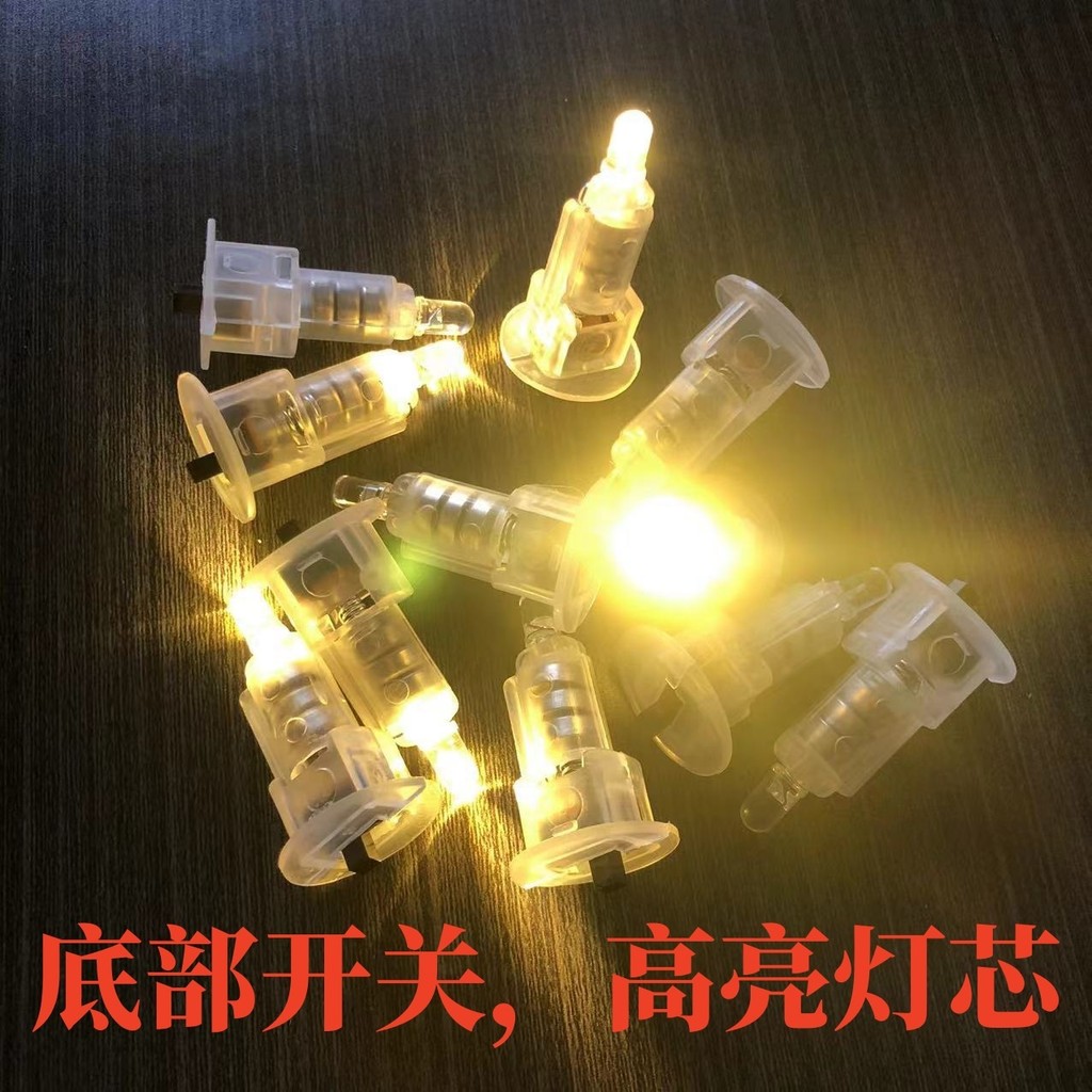 Lanterna LED Destaque Luz Eletrônica Quente Amarelo Destaque Wick Lâmpada Luminosa Talão diy Lâmpada Artesanal Lanterna