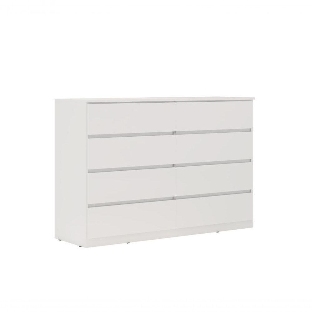 Cômoda 8 Gavetas Sintra Branco Brilho - Demóbile