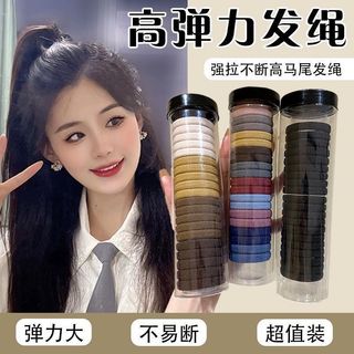 Elegante alta elasticidade durável sem costura bandana de borracha feminino laço de cabelo simples rabo de cavalo cocar 