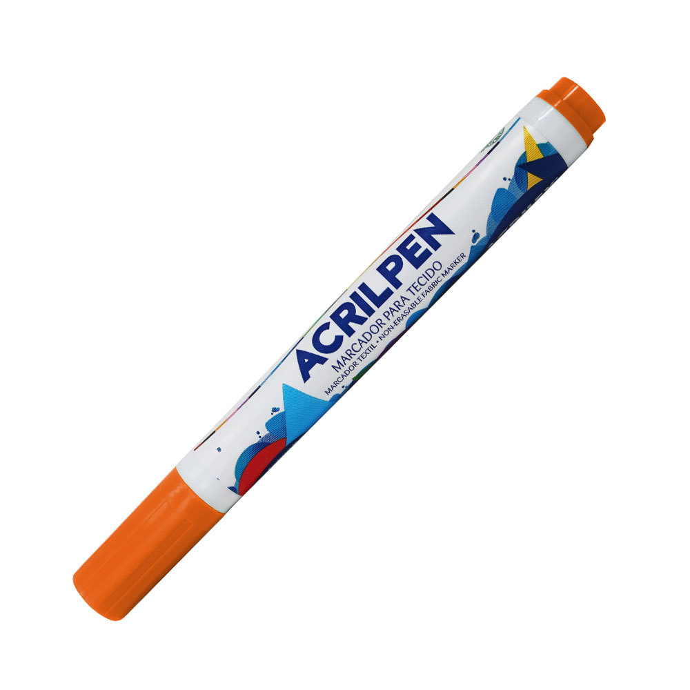 Caneta para tecido Acrilpen Laranja 517 Acrilex