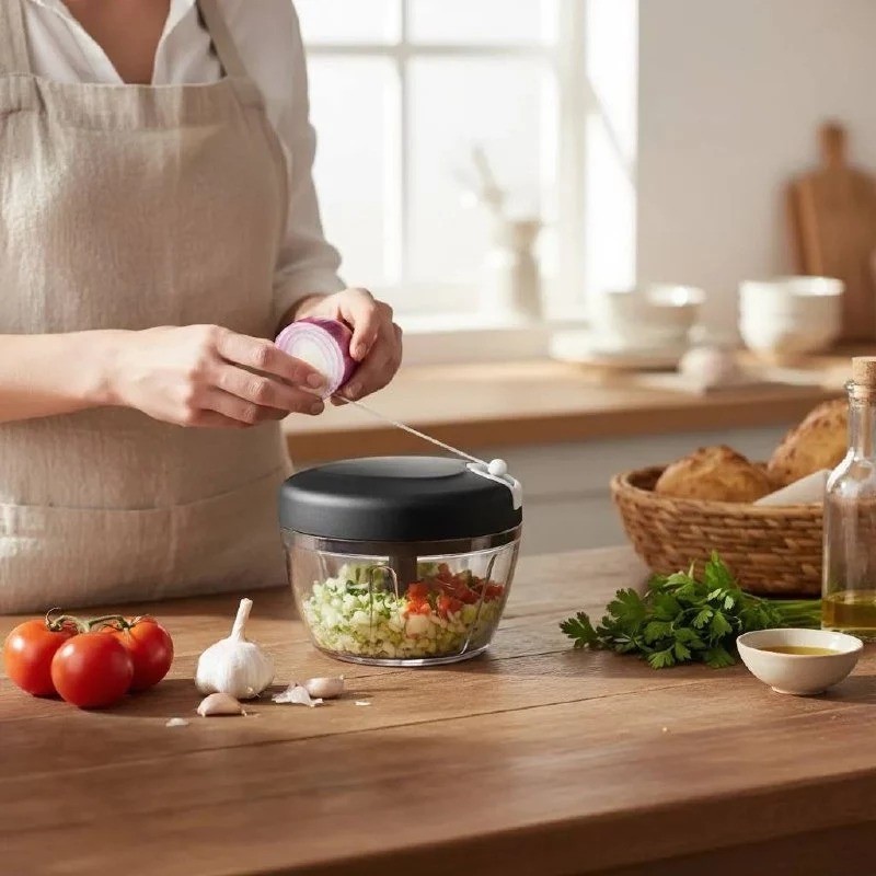 Processador de Alimentos Manual Original Line com 3 Lâminas Inox e Dispenser