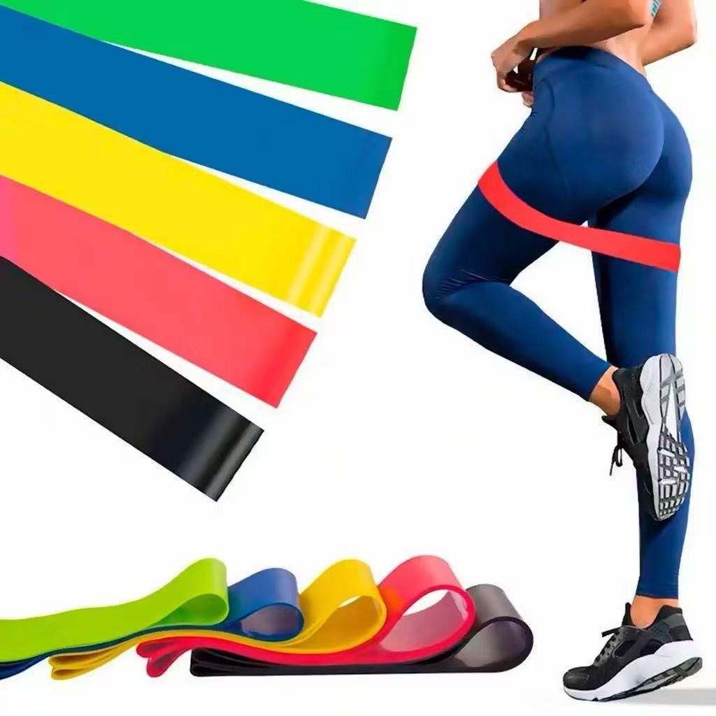 Imagem Kit 5 Faixas Elásticas Bands Exercícios Multifuncional Treine Yoga Pilates Fisioterapia Com 5 Nives