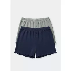 Kit 2 Shorts Pijama Feminino Em Jacquard