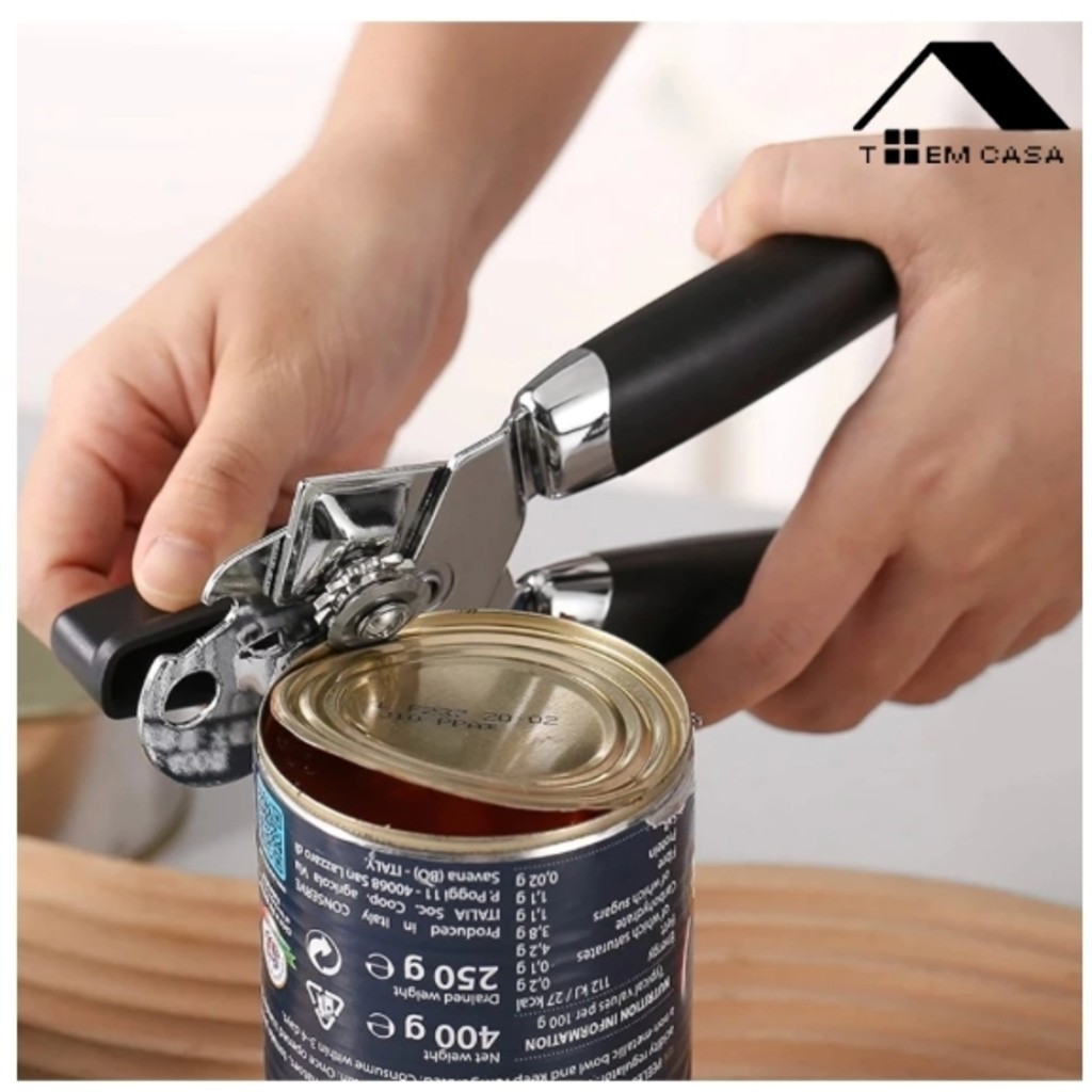Abridor De Latas E Garrafas Aço Inox Profissional Casa 3 em 1