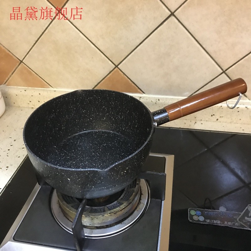 Panela de pedra médica Panela de neve japonesa Panela antiaderente de alça única Panela de sopa Panela de leite Panela d