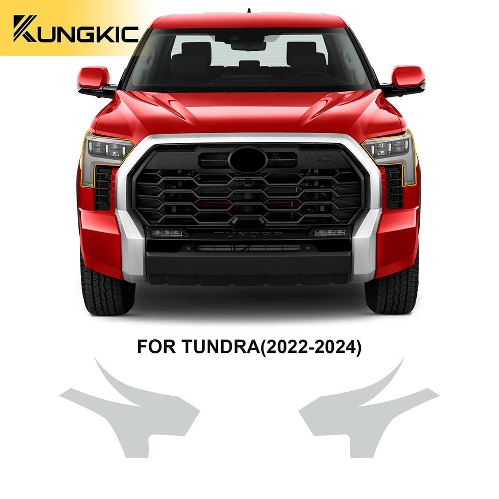 KUNGKIC 8.5mil Pré-Cortado Para Toyota Tundra 2022 2023 2024 Kit De Sutiã Transparente Carro TPU PPF Filme De Proteção D