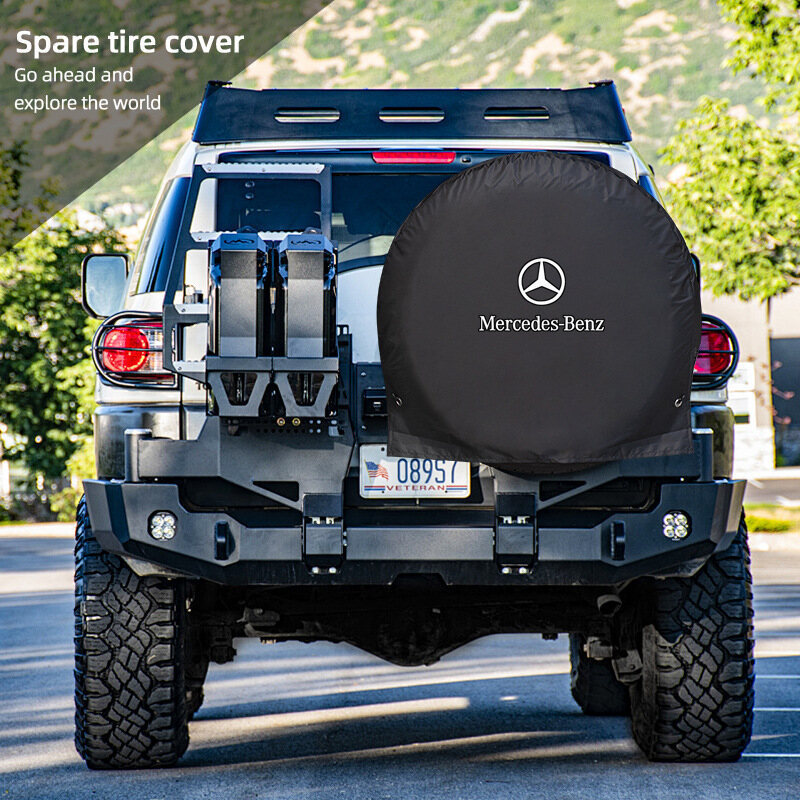 Capa de proteção universal impermeável para pneus de carro, com proteção solar, em tecido Oxford, acessório exterior, co