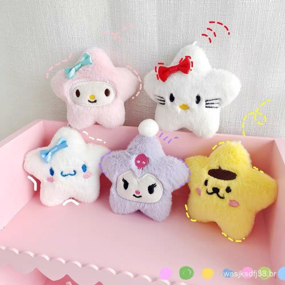 Adorável chaveiro de pelúcia , com fecho para chave, broche, boneca, enfeite para bolsa, acessório, presente para 