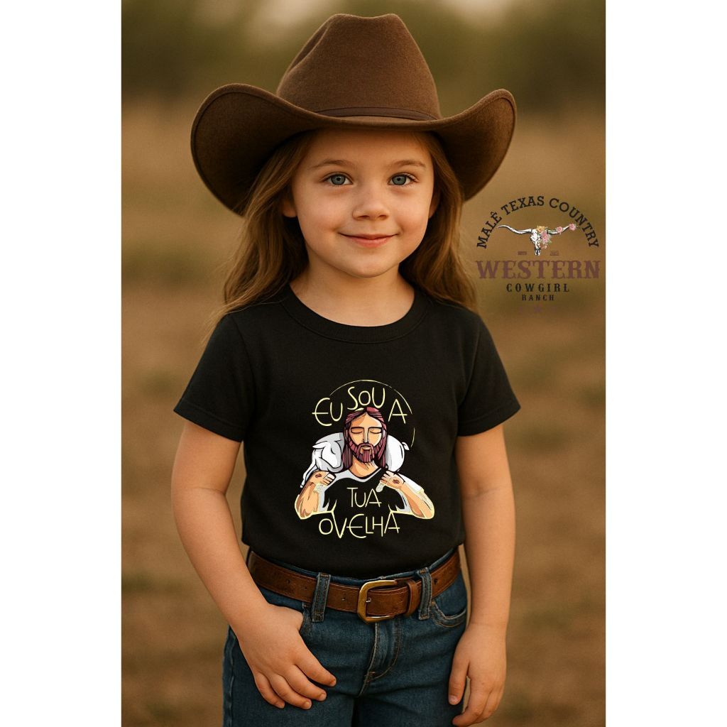 Camiseta Infantil Estampa Jesus Religiosa Moda Criança Delicada