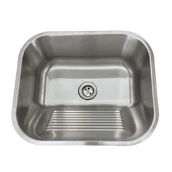 Tanque Lavanderia Aço Inox 34x40cm Escovado Com Ralo Drenagem