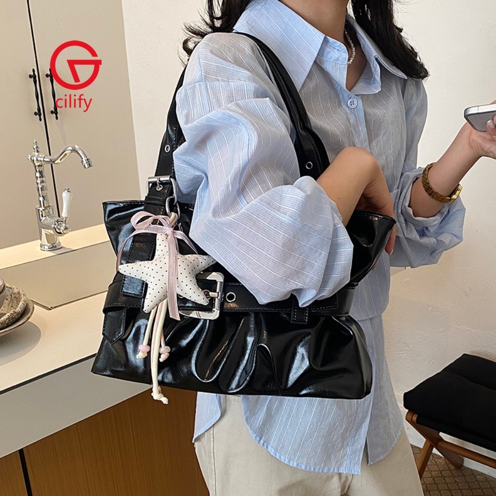 Casual PU Couro Crossbody Bolsa Mulheres Cor Sólida Grande Capacidade Alça Ajustável De Ombro