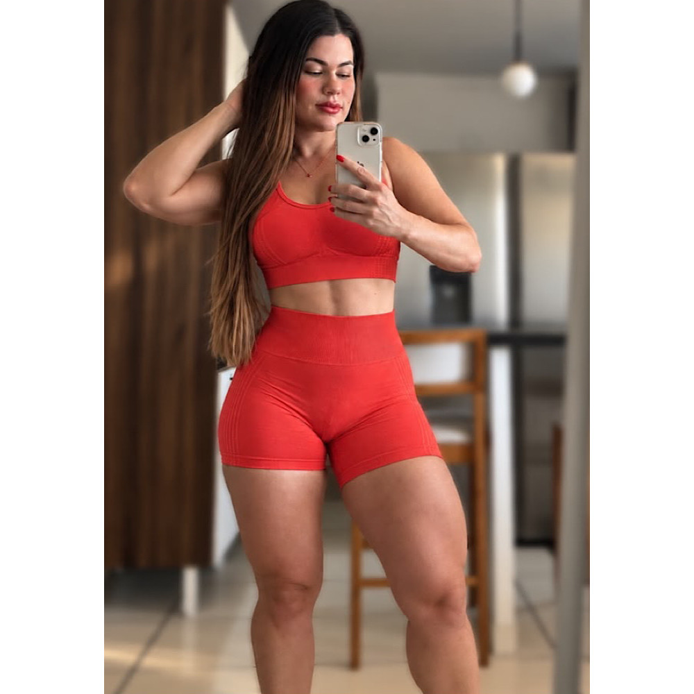 Conjunto Coral com Efeito Empina BB