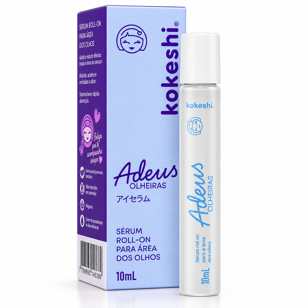 Sérum Roll-On Área dos Olhos Adeus Olheiras 10ml Kokeshi