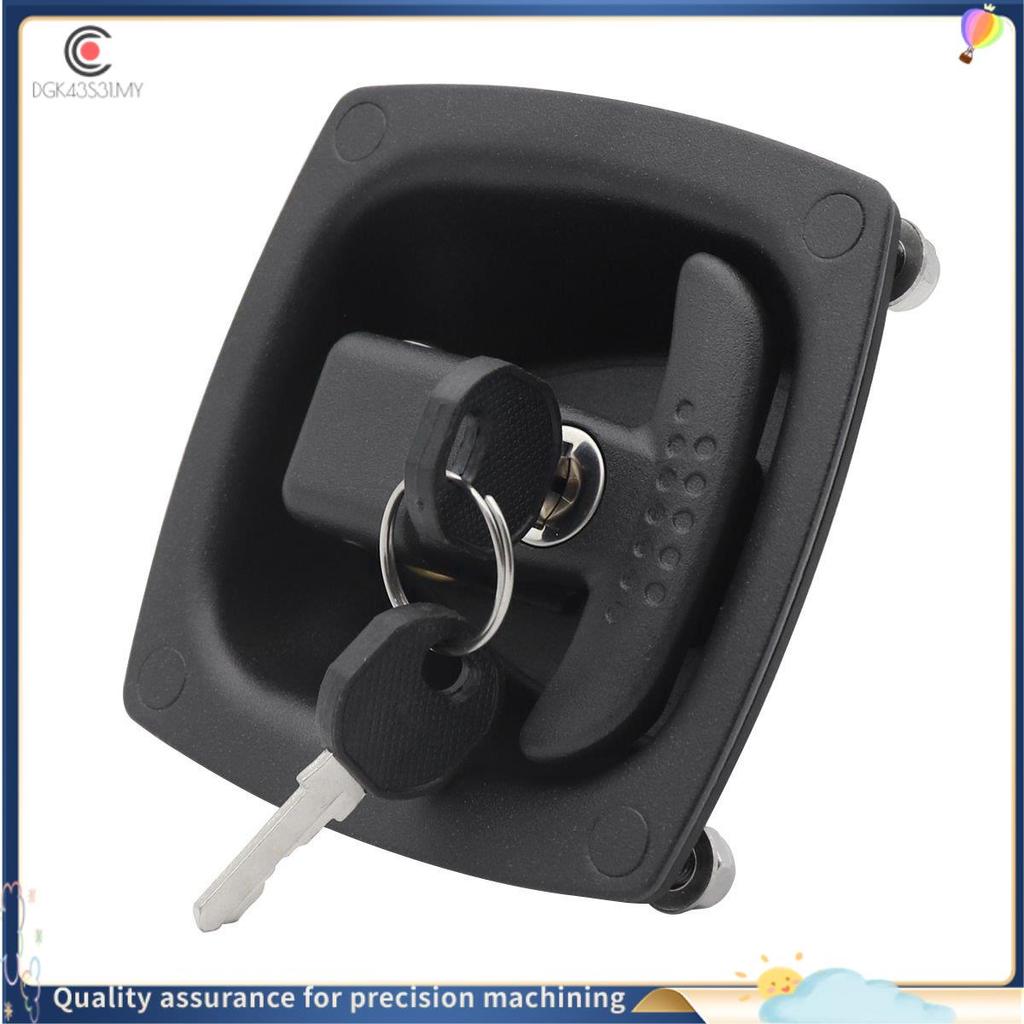 [hukou33] Fechadura De Alça Em Forma De T Para Porta De Trailer De Caminhão Compressão Dobrável Com À Prova D'água Acess