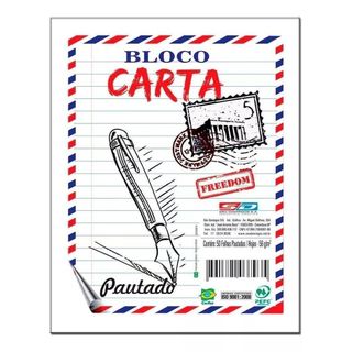 BLOCO CARTA PAUTADO SÃO DOMINGOS 50FLS 205X265MM